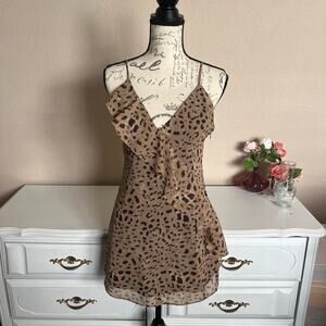 Brown and tan leopard print